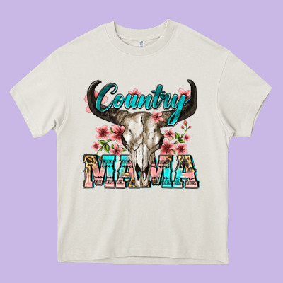 Country Mama Heavy Core Tee Designed By Zillion Design Studio
