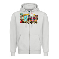 Dove Grey chaos coordinator Zipper Hoodie - NancyCooperArtShop