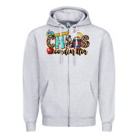 Heather Grey chaos coordinator Zipper Hoodie - NancyCooperArtShop