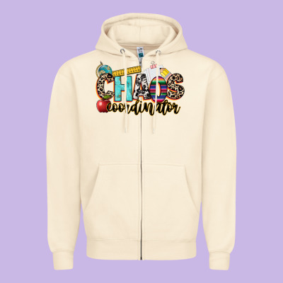 Chaos Coordinator Zipper Hoodie Designed By Nancycooperartshop