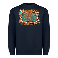 Navy light western frame Heavyweight Sweatshirt - AdoDesignShop