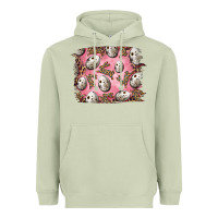 Matcha Easter Quail Eggs And Leopard Bunny Heavyweight Hoodie - RanaPortraitStore