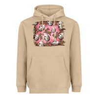 Mushroom Easter Quail Eggs And Leopard Bunny Heavyweight Hoodie - RanaPortraitStore