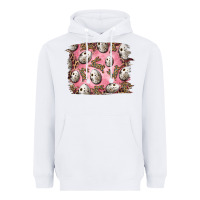White Easter Quail Eggs And Leopard Bunny Heavyweight Hoodie - RanaPortraitStore