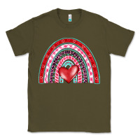 Army Green valentine's day rainbow Classic Tee - BarkalooDesign