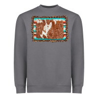 Storm leopard serape cowhide  leather background Heavyweight Sweatshirt - AdoDesignShop