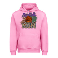 Fuchsia Pink Basketball Mom Urban Hoodie - HowdyJamesFarm