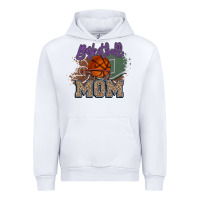 White Basketball Mom Urban Hoodie - HowdyJamesFarm
