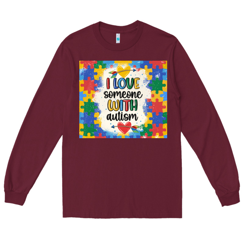ı Love Someone With Autism Long Sleeve Tee by MaliasSmallBusiness | Teevron