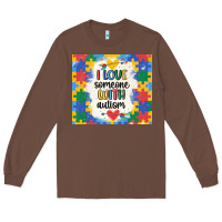 Chestnut ı love someone with autism Long Sleeve Tee - MaliasSmallBusiness