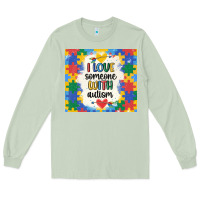 Matcha ı love someone with autism Long Sleeve Tee - MaliasSmallBusiness