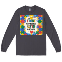 Smoke ı love someone with autism Long Sleeve Tee - MaliasSmallBusiness