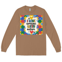 Toasted Coconut ı love someone with autism Long Sleeve Tee - MaliasSmallBusiness