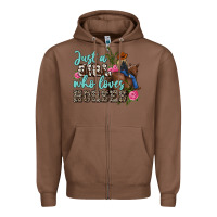 Chestnut just a girl who loves horses Zipper Hoodie - MaliasSmallBusiness