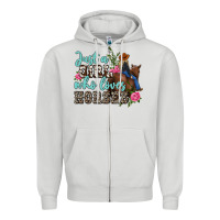 Dove Grey just a girl who loves horses Zipper Hoodie - MaliasSmallBusiness