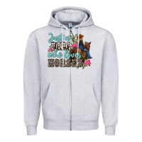 Heather Grey just a girl who loves horses Zipper Hoodie - MaliasSmallBusiness