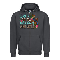 Smoke just a girl who loves horses Zipper Hoodie - MaliasSmallBusiness