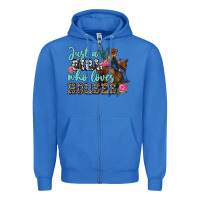 True Royal just a girl who loves horses Zipper Hoodie - MaliasSmallBusiness