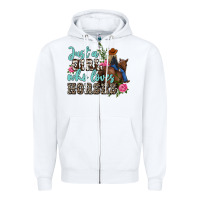 White just a girl who loves horses Zipper Hoodie - MaliasSmallBusiness