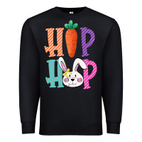 Black hip hop easter girls toddlers kids leopard bunny Premium Sweatshirt - Bettercallsaul