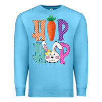 Ocean Blue hip hop easter girls toddlers kids leopard bunny Premium Sweatshirt - Bettercallsaul