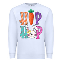 White hip hop easter girls toddlers kids leopard bunny Premium Sweatshirt - Bettercallsaul
