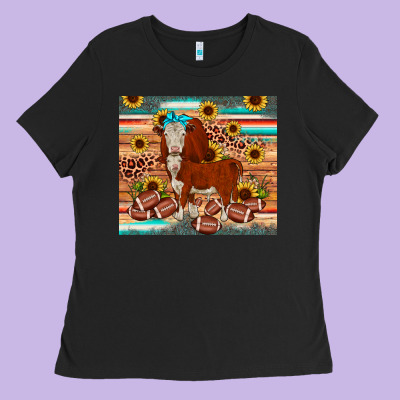 Football Hereford Sunflower Tumbler Ladies Tee Designed By Jahusdesignshop