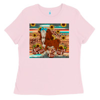 Bubblegum Pink football hereford sunflower tumbler Ladies Tee - JahusDesignShop