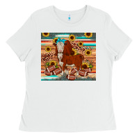 White football hereford sunflower tumbler Ladies Tee - JahusDesignShop