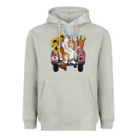 Moon Dust Easter truck with bunny sunflowers and eggs Heavyweight Hoodie - RanaPortraitStore