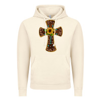 Vintage Artic leopard gemstone sunflower cross Vintage Hoodie - JahusDesignShop