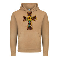 Vintage Camel leopard gemstone sunflower cross Vintage Hoodie - JahusDesignShop