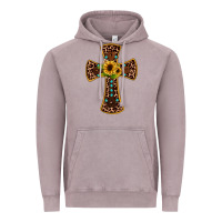 Vintage Zinc leopard gemstone sunflower cross Vintage Hoodie - JahusDesignShop
