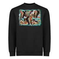 Black indian western background Heavyweight Sweatshirt - AdoDesignShop