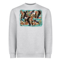 Heather Grey indian western background Heavyweight Sweatshirt - AdoDesignShop