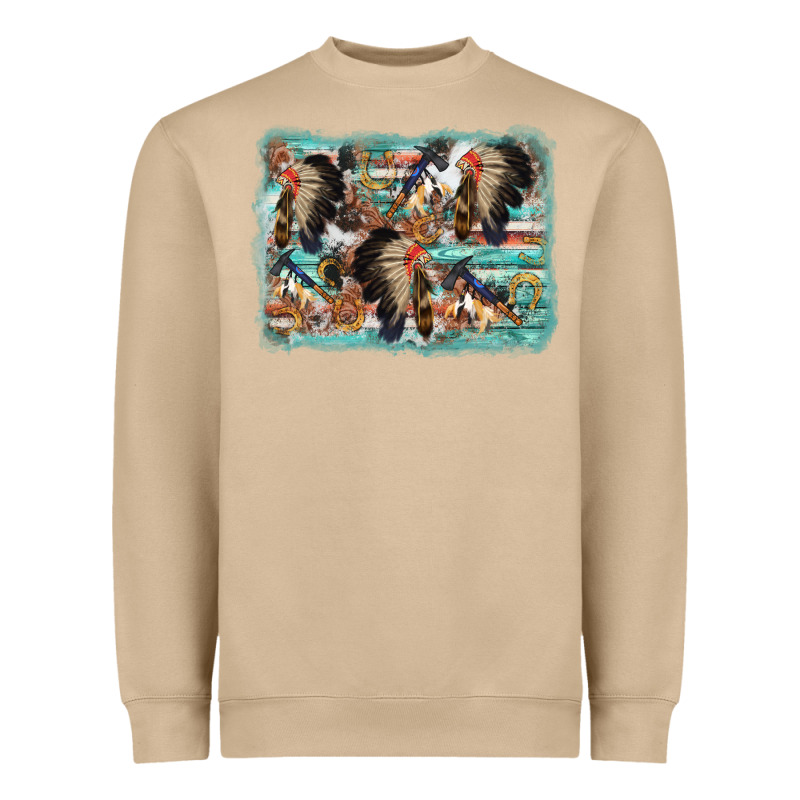 Indian Western Background Heavyweight Sweatshirt by AdoDesignShop | Teevron