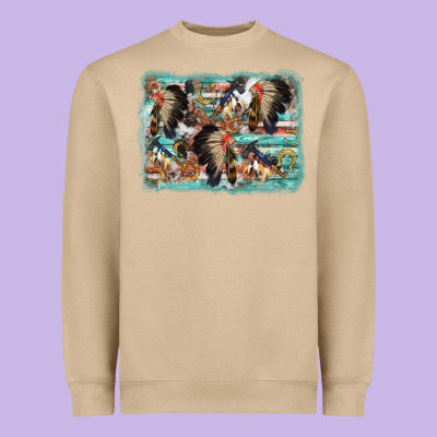 Indian Western Background Heavyweight Sweatshirt Designed By Adodesignshop