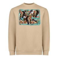 Mushroom indian western background Heavyweight Sweatshirt - AdoDesignShop