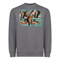 Storm indian western background Heavyweight Sweatshirt - AdoDesignShop