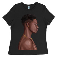 Black afro black man Ladies Tee - texasbilliewilder