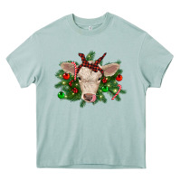 Arona Christmas charolais calf Heavy Core Tee - RanaPortraitStore