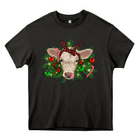 Asphalt Christmas charolais calf Heavy Core Tee - RanaPortraitStore
