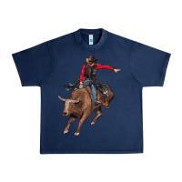Navy western cowboy Urban Heavy Tee - AdoDesignShop
