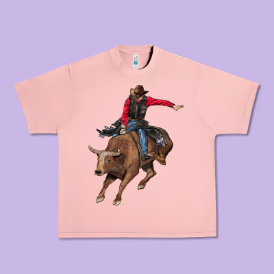 Western Cowboy Urban Heavy Tee Designed By Adodesignshop