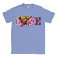Colony Blue valentine's day love highland cow Classic Tee - BarkalooDesign