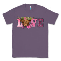 Lavender valentine's day love highland cow Classic Tee - BarkalooDesign
