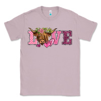 Lilac valentine's day love highland cow Classic Tee - BarkalooDesign