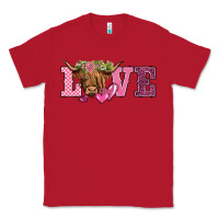Red valentine's day love highland cow Classic Tee - BarkalooDesign