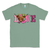 Sage valentine's day love highland cow Classic Tee - BarkalooDesign
