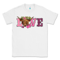 White valentine's day love highland cow Classic Tee - BarkalooDesign